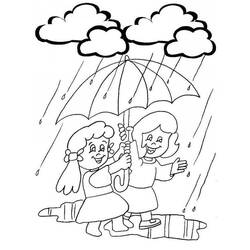 着色页: 雨 (自然与季节) #158200 - 免费可打印着色页