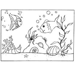 着色页: 海床 (自然与季节) #160107 - 免费可打印着色页