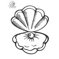 着色页: 贝壳 (自然与季节) #163223 - 免费可打印着色页