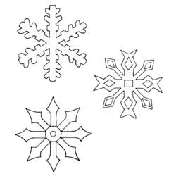 着色页: 雪花 (自然与季节) #160503 - 免费可打印着色页
