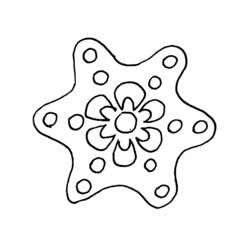 着色页: 雪花 (自然与季节) #160506 - 免费可打印着色页