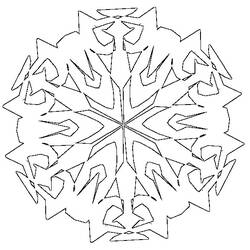 着色页: 雪花 (自然与季节) #160510 - 免费可打印着色页