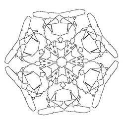 着色页: 雪花 (自然与季节) #160521 - 免费可打印着色页