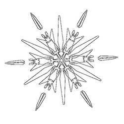 着色页: 雪花 (自然与季节) #160522 - 免费可打印着色页