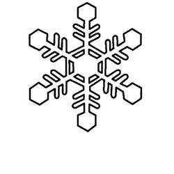 着色页: 雪花 (自然与季节) #160526 - 免费可打印着色页