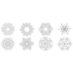 着色页: 雪花 (自然与季节) #160532 - 免费可打印着色页