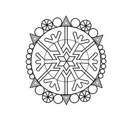 着色页: 雪花 (自然与季节) #160545 - 免费可打印着色页