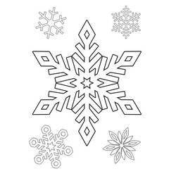 着色页: 雪花 (自然与季节) #160572 - 免费可打印着色页