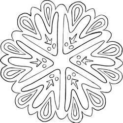 着色页: 雪花 (自然与季节) #190254 - 免费可打印着色页