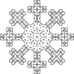 着色页: 雪花 (自然与季节) #190255 - 免费可打印着色页