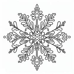 着色页: 雪花 (自然与季节) #190256 - 免费可打印着色页