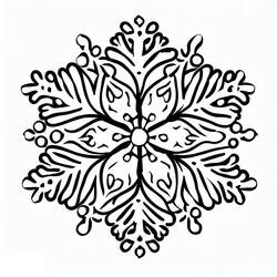 着色页: 雪花 (自然与季节) #190257 - 免费可打印着色页