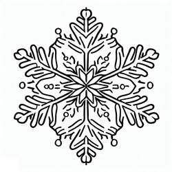 着色页: 雪花 (自然与季节) #190258 - 免费可打印着色页