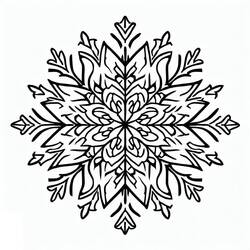 着色页: 雪花 (自然与季节) #190259 - 免费可打印着色页