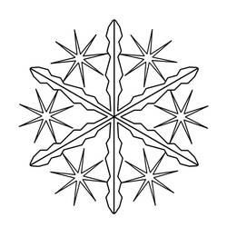着色页: 雪花 (自然与季节) #190262 - 免费可打印着色页