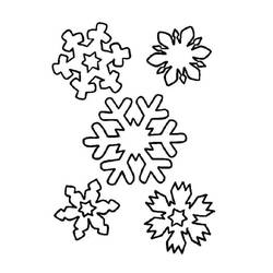 着色页: 雪花 (自然与季节) #190264 - 免费可打印着色页