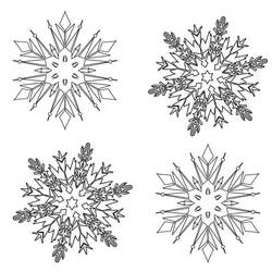 着色页: 雪花 (自然与季节) #190267 - 免费可打印着色页
