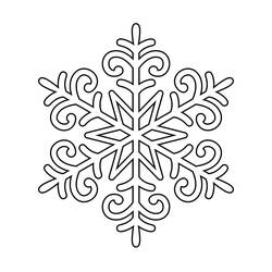 着色页: 雪花 (自然与季节) #190270 - 免费可打印着色页