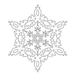 着色页: 雪花 (自然与季节) #190271 - 免费可打印着色页