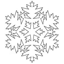 着色页: 雪花 (自然与季节) #190280 - 免费可打印着色页