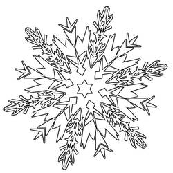 着色页: 雪花 (自然与季节) #190286 - 免费可打印着色页
