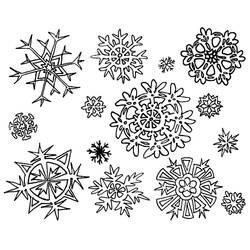 着色页: 雪花 (自然与季节) #190290 - 免费可打印着色页