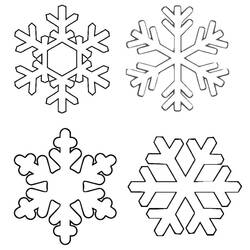 着色页: 雪花 (自然与季节) #190297 - 免费可打印着色页