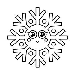 着色页: 雪花 (自然与季节) #190301 - 免费可打印着色页