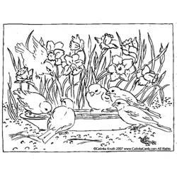 着色页: 春季 (自然与季节) #164827 - 免费可打印着色页