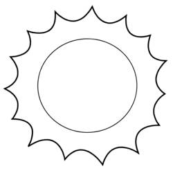 着色页: 太阳 - 免费可打印着色页