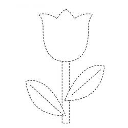 着色页: 郁金香 (自然与季节) #161617 - 免费可打印着色页