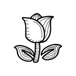 着色页: 郁金香 (自然与季节) #161664 - 免费可打印着色页