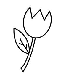 着色页: 郁金香 (自然与季节) #161717 - 免费可打印着色页