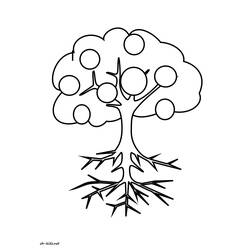着色页: 苹果树 (自然) #163546 - 免费可打印着色页