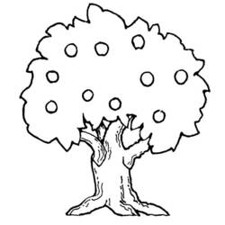 着色页: 苹果树 (自然) #163743 - 免费可打印着色页