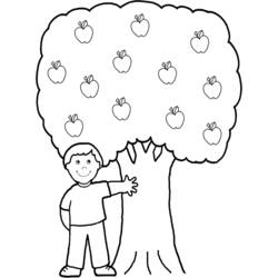着色页: 苹果树 (自然) #163745 - 免费可打印着色页