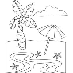 着色页: 海滩 (自然) #158968 - 免费可打印着色页