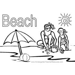 着色页: 海滩 (自然) #159023 - 免费可打印着色页