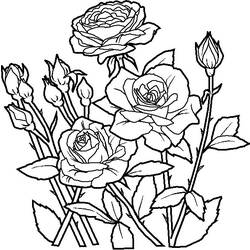 着色页: 一束鲜花 (自然) #160730 - 免费可打印着色页