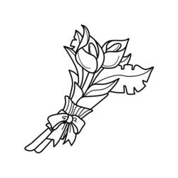 着色页: 一束鲜花 (自然) #160773 - 免费可打印着色页