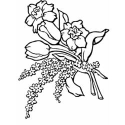 着色页: 一束鲜花 (自然) #160790 - 免费可打印着色页