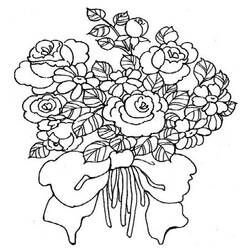 着色页: 一束鲜花 (自然) #160800 - 免费可打印着色页