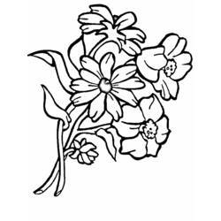 着色页: 一束鲜花 (自然) #160826 - 免费可打印着色页