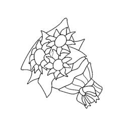 着色页: 一束鲜花 (自然) #160854 - 免费可打印着色页