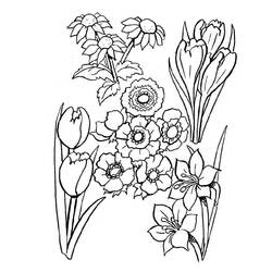 着色页: 一束鲜花 (自然) #160855 - 免费可打印着色页