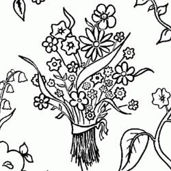 着色页: 一束鲜花 (自然) #160856 - 免费可打印着色页