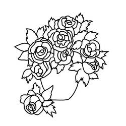 着色页: 一束鲜花 (自然) #160859 - 免费可打印着色页