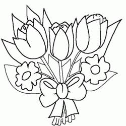 着色页: 一束鲜花 (自然) #160871 - 免费可打印着色页
