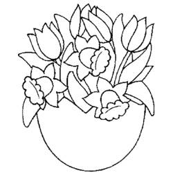 着色页: 一束鲜花 (自然) #160909 - 免费可打印着色页