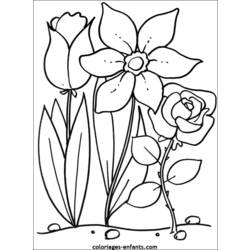 着色页: 一束鲜花 (自然) #160931 - 免费可打印着色页